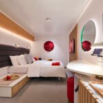 Cabin,  Design,  cabins,  bed,  design refresh,  insider,  project jackson,  scarlet lady,  warmth,  wood,  Bedroom,  Dorm Room,  Indoors,  Interior Design,  Room
Images of Project Jackson, a cabin and exteriors design refresh onboard SCL
The Insider Cabin